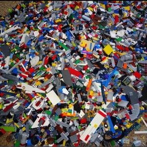 LEGO 3 pound box of Bricks, parts, Pieces, Tires, accessories bulk lot